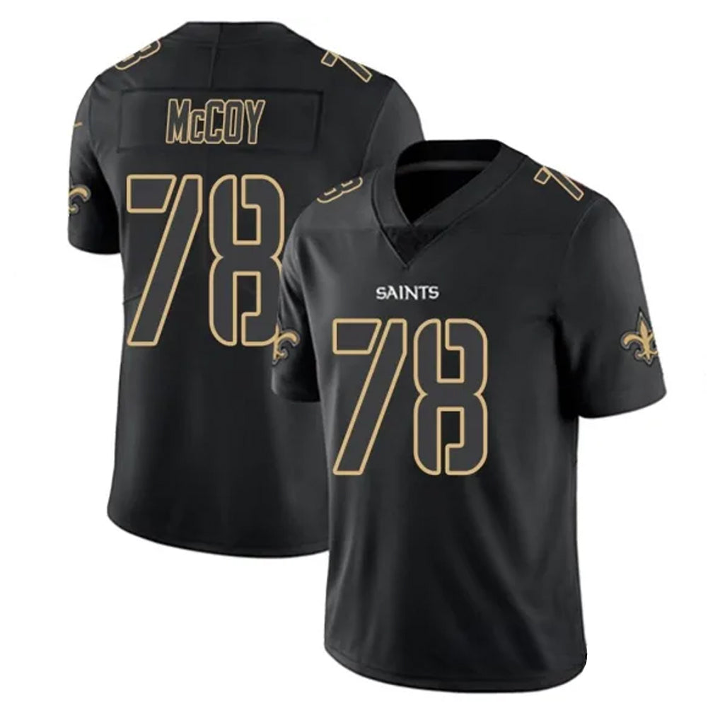 Pkot NO.Saints #78 Erik McCoy Player Black Impact Limited Home Game Stitched Jerseys