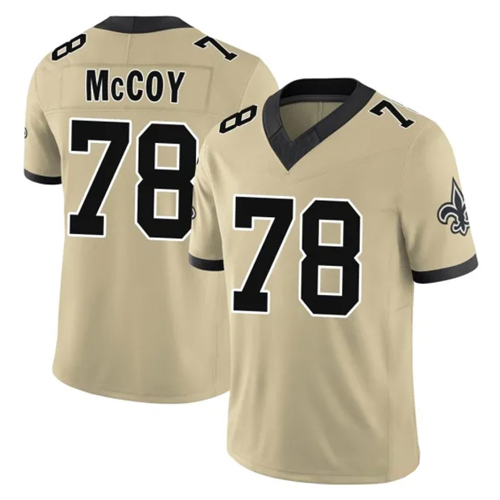 Pkot NO.Saints #78 Erik McCoy Player Gold Limited Vapor F.U.S.E. Home Game Stitched Jerseys