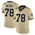 Pkot NO.Saints #78 Erik McCoy Player Gold Limited Vapor F.U.S.E. Home Game Stitched Jerseys
