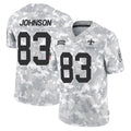 Pkot NO.Saints #83 Juwan Johnson Player Arctic Camo Salute To Service Limited Game Stitched Jerseys