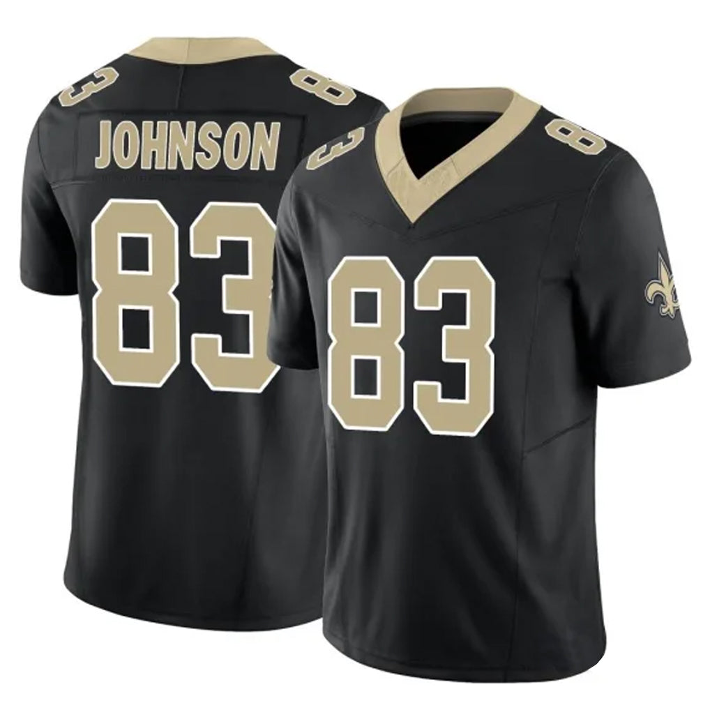 Pkot NO.Saints #83 Juwan Johnson Player Black Limited Vapor F.U.S.E. Home Game Stitched Jerseys