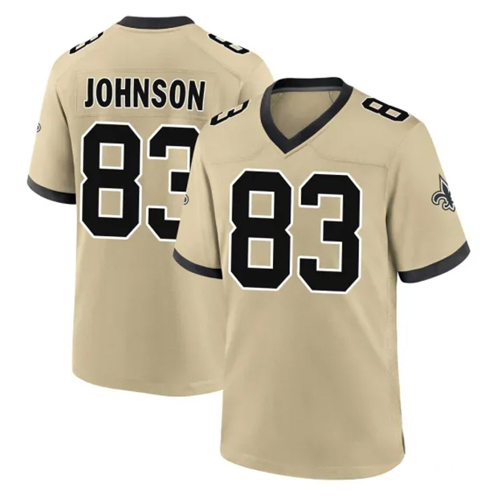 Pkot NO.Saints #83 Juwan Johnson Player Gold Home Game Stitched Jerseys
