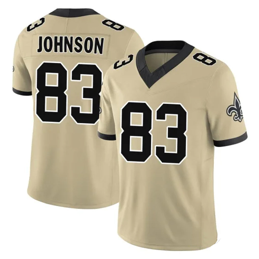 Pkot NO.Saints #83 Juwan Johnson Player Gold Limited Vapor F.U.S.E. Home Game Stitched Jerseys