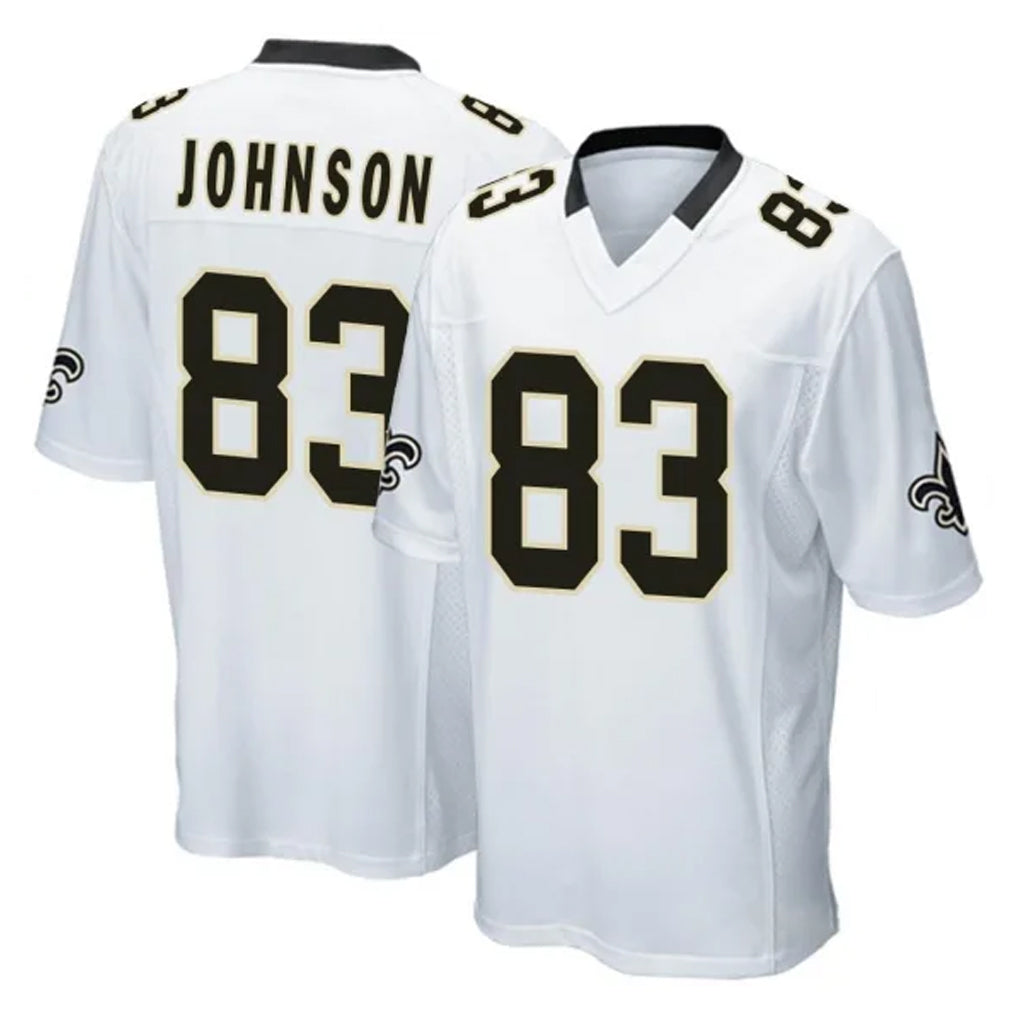 Pkot NO.Saints #83 Juwan Johnson Player White Home Game Stitched Jerseys