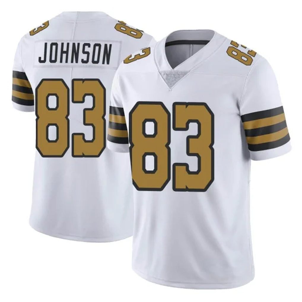 Pkot NO.Saints #83 Juwan Johnson Player White Limited Color Rush Home Game Stitched Jerseys