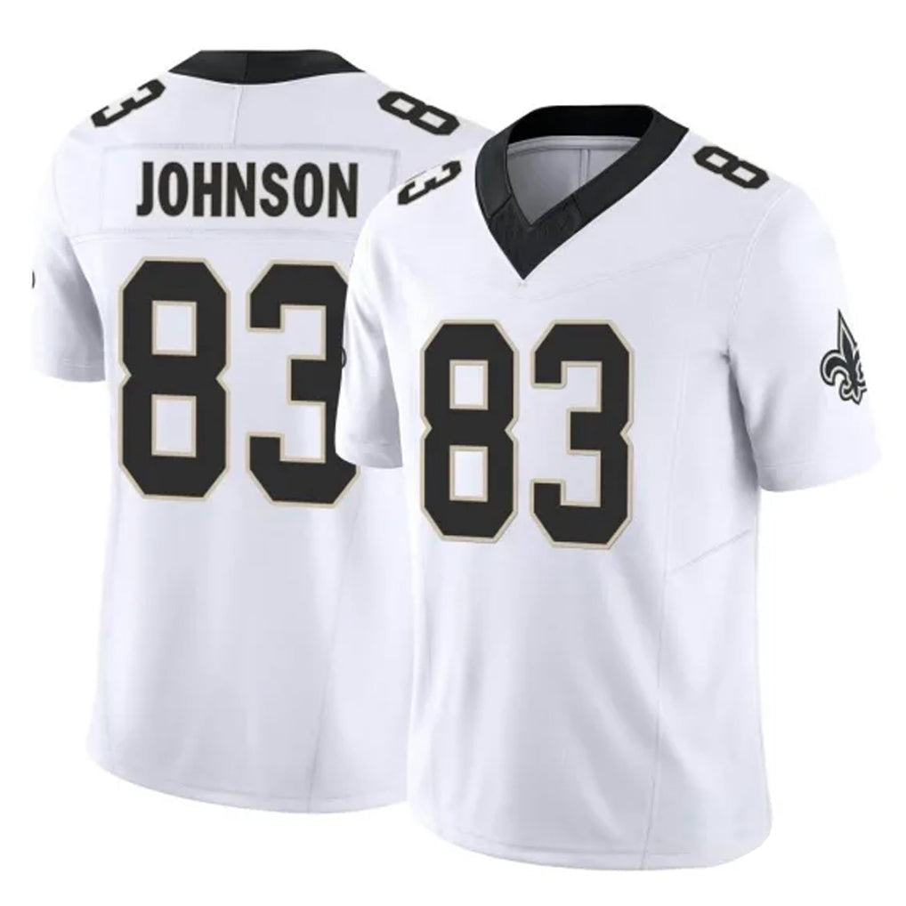 Pkot NO.Saints #83 Juwan Johnson Player White Limited Vapor F.U.S.E. Home Game Stitched Jerseys