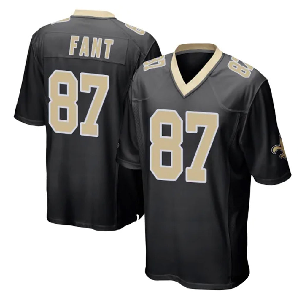 Pkot NO.Saints #87 Noah Fant Player Black Home Game Stitched Jerseys