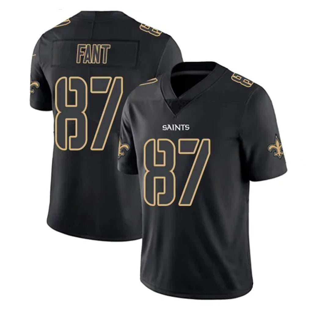 Pkot NO.Saints #87 Noah Fant Player Black Impact Limited Home Game Stitched Jerseys