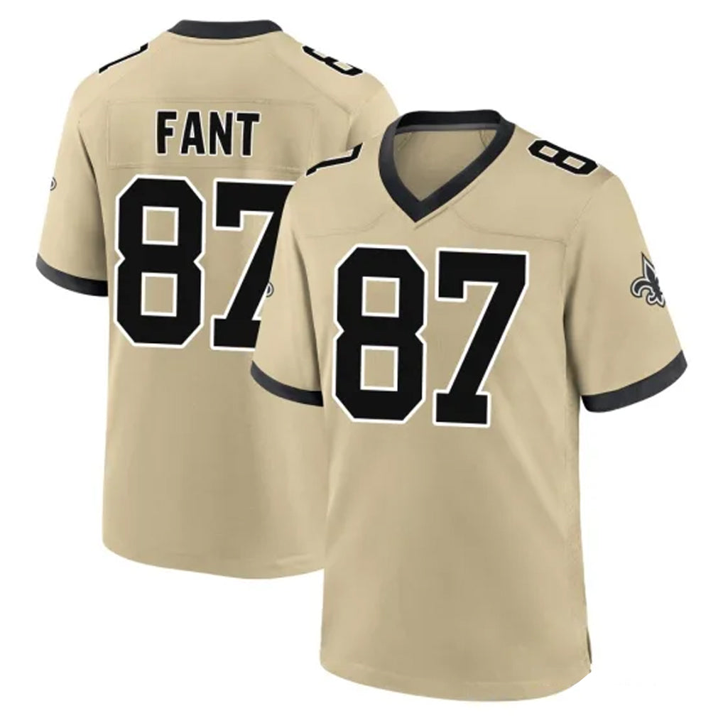 Pkot NO.Saints #87 Noah Fant Player Gold Home Game Stitched Jerseys