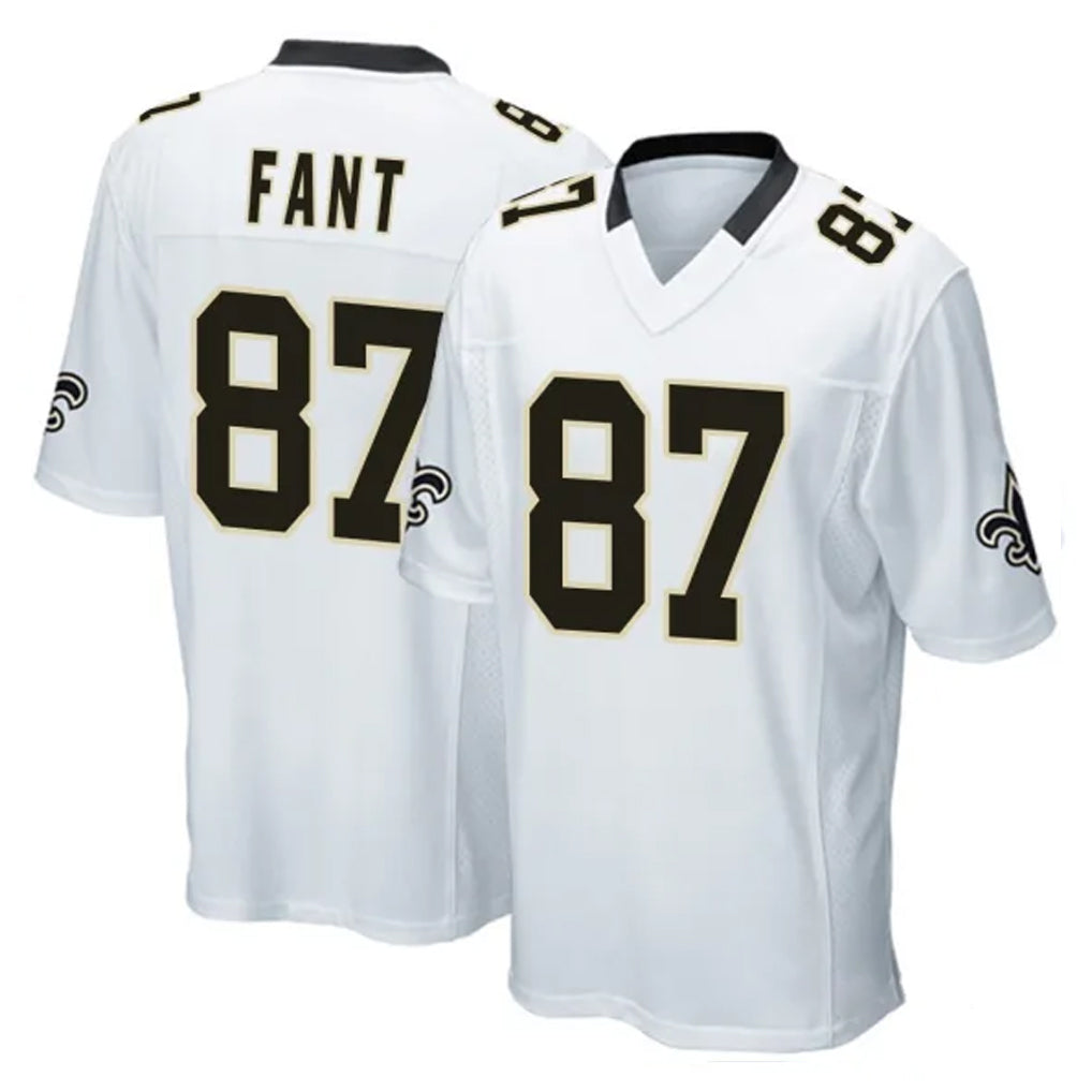 Pkot NO.Saints #87 Noah Fant Player White Home Game Stitched Jerseys