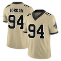 Pkot NO.Saints #94 Cameron Jordan Player Gold Limited Vapor F.U.S.E. Home Game Stitched Jerseys