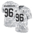 Pkot NO.Saints #96 Carl Granderson Player Arctic Camo Salute To Service Limited Game Stitched Jerseys