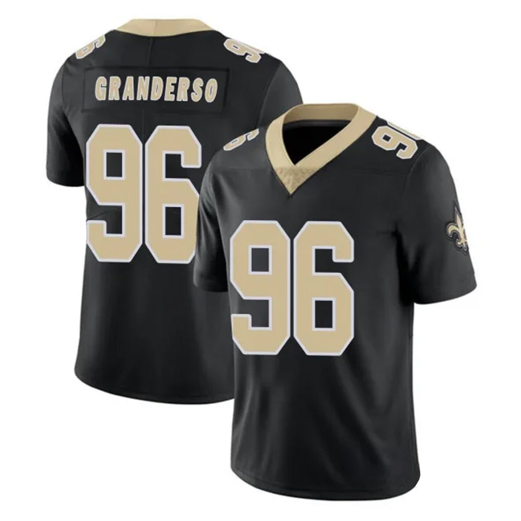 Pkot NO.Saints #96 Carl Granderson Player Black Limited Vapor Untouchable Home Game Stitched Jerseys
