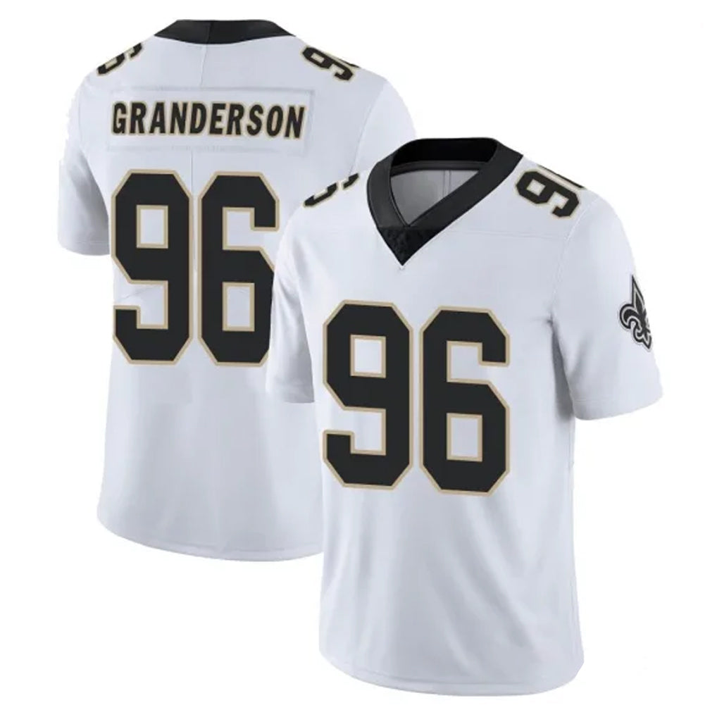 Pkot NO.Saints #96 Carl Granderson Player White Limited Vapor Untouchable Home Game Stitched Jerseys
