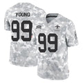 Pkot NO.Saints #99 Chase Young Player Arctic Camo Salute To Service Limited Game Stitched Jerseys