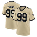 Pkot NO.Saints #99 Chase Young Player Gold Home Game Stitched Jerseys