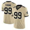 Pkot NO.Saints #99 Chase Young Player Gold Limited Vapor F.U.S.E. Home Game Stitched Jerseys