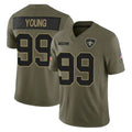 Pkot NO.Saints #99 Chase Young Player Olive 2025 Salute To Service Limited Stitched Jerseys