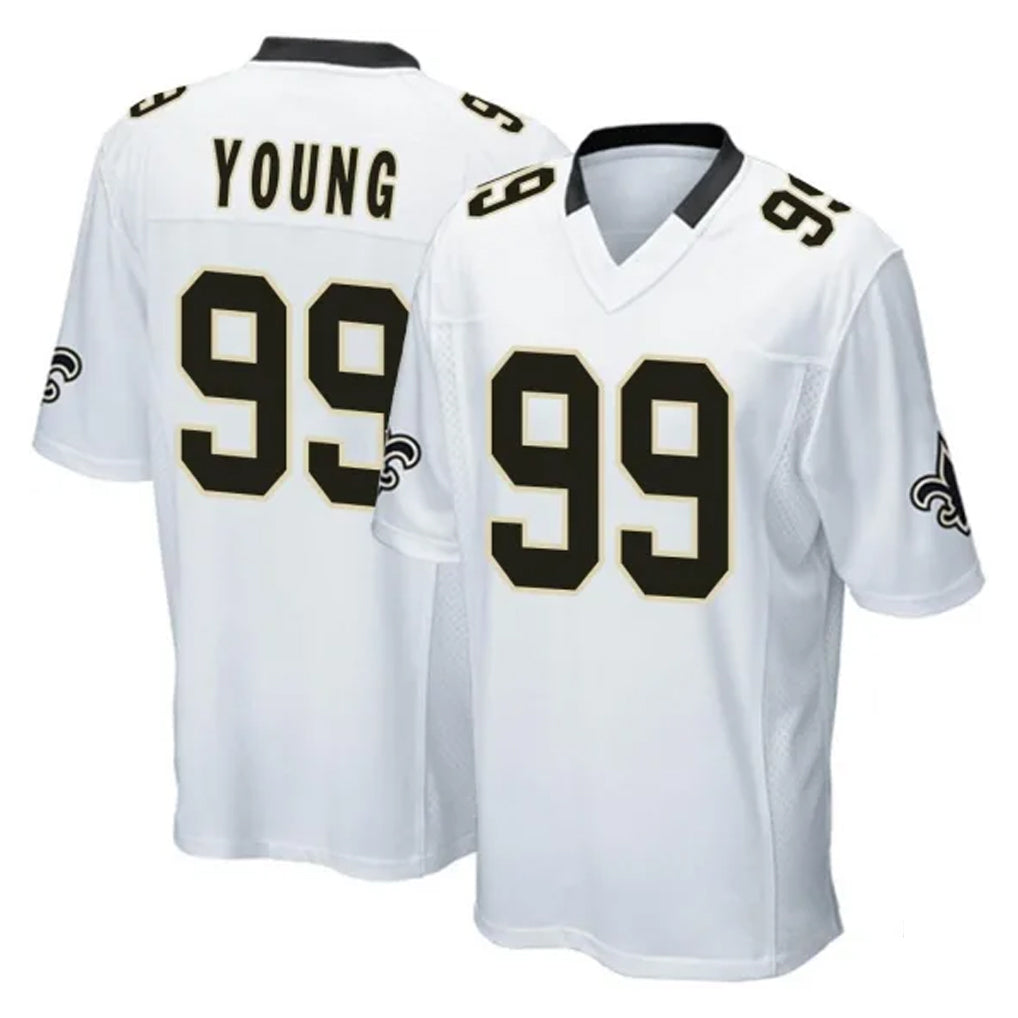 Pkot NO.Saints #99 Chase Young Player White Home Game Stitched Jerseys