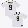 Pkot NO.Saints #9 Drew Brees Mitchell & Ness White Super Bowl XLIV Authentic Stitched Jerseys