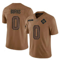 Pkot NY.Giants #0 Brian Burns Player Brown Salute To Service Limited Stitched Jerseys