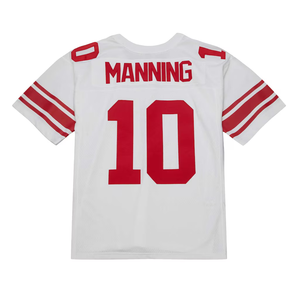 Pkot NY.Giants #10 Eli Manning Mitchell & Ness White Legacy Replica Puhic Stitched Jerseys