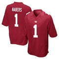 Pkot NY.Giants #1 Malik Nabers Player Red Home Game Stitched Jerseys