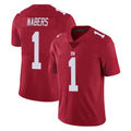 Pkot NY.Giants #1 Malik Nabers Player Red Limited Vapor Untouchable Home Game Stitched Jerseys