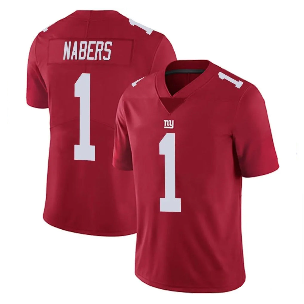 Pkot NY.Giants #1 Malik Nabers Player Red Limited Vapor Untouchable Home Game Stitched Jerseys