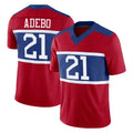 Pkot NY.Giants #21 Paulson Adebo Player Red Century Vapor F.U.S.E. Home Game Stitched Jerseys