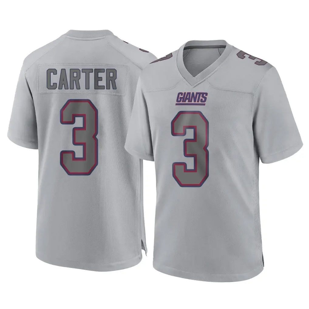 Pkot NY.Giants #3 Abdul Carter Player Gray Atmosphere Fashion Limited Game Stitched Jerseys
