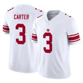 Pkot NY.Giants #3 Abdul Carter Player White Limited Vapor F.U.S.E. Home Game Stitched Jerseys