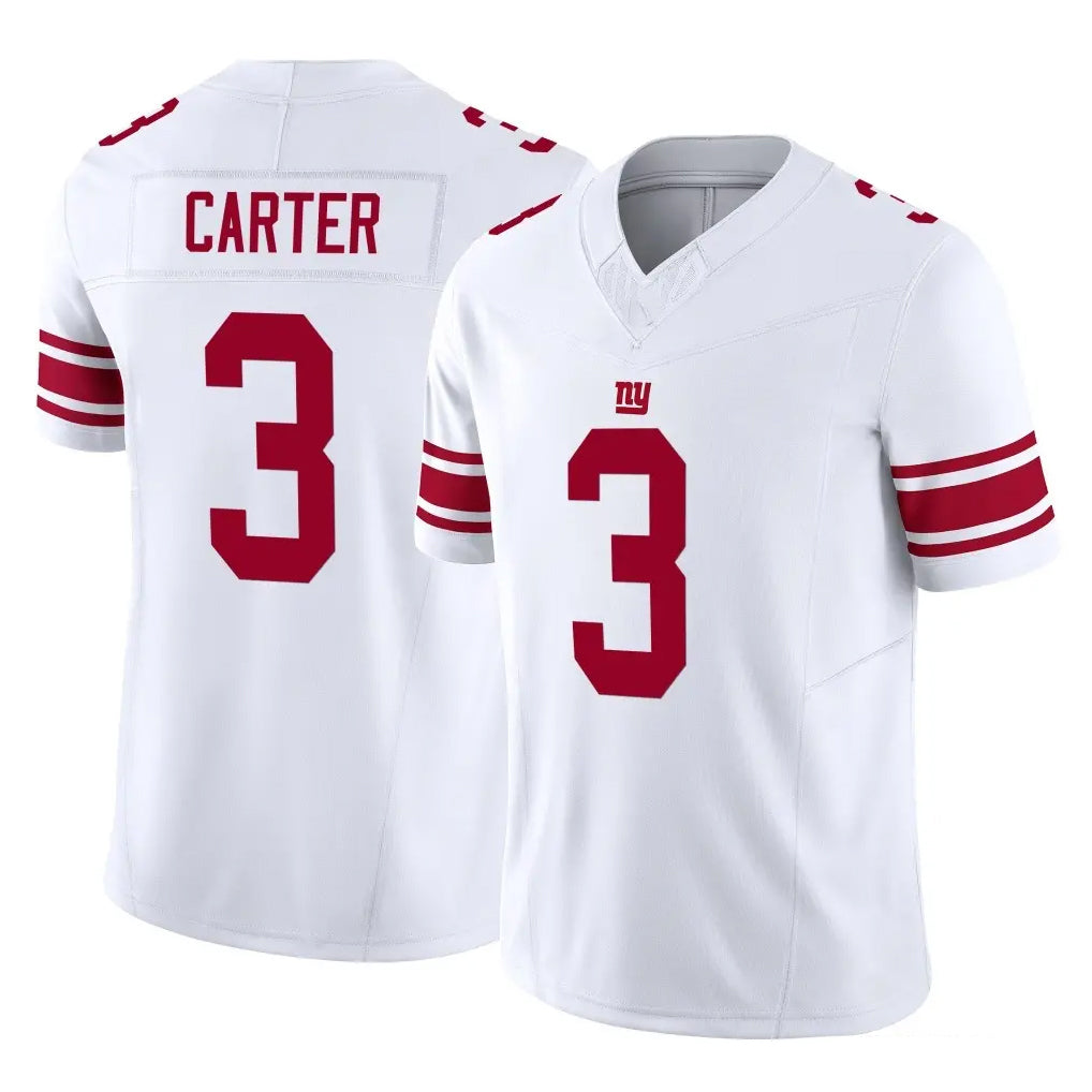 Pkot NY.Giants #3 Abdul Carter Player White Limited Vapor F.U.S.E. Home Game Stitched Jerseys