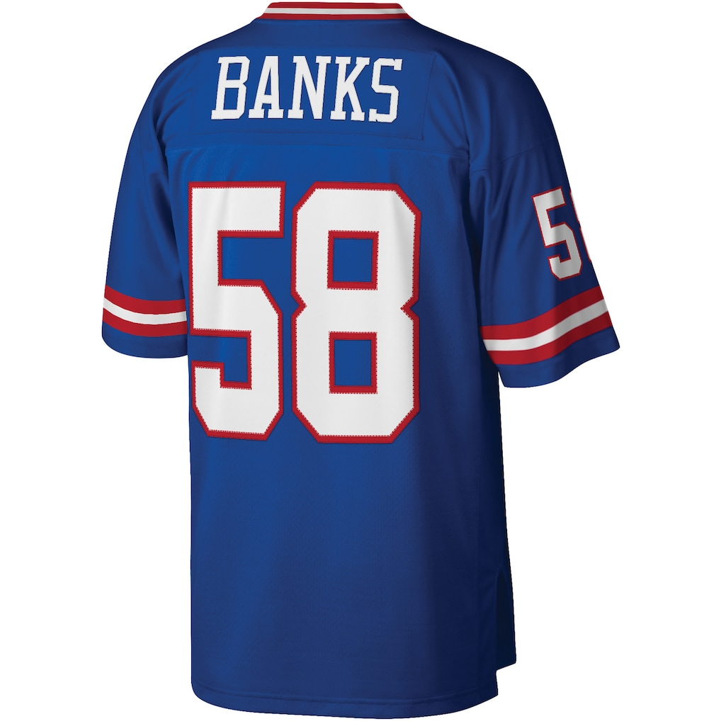 Pkot NY.Giants #58 Carl Banks Mitchell & Ness Royal Legacy Replica Stitched Jerseys