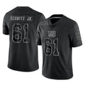 Pkot NY.Giants #61 John Michael Schmitz Jr. Player Black Limited Reflective Home Game Stitched Jerseys