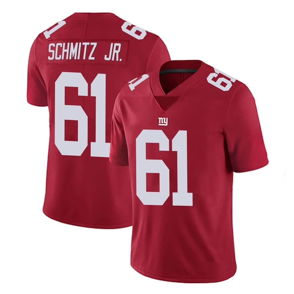 Pkot NY.Giants #61 John Michael Schmitz Jr. Player Red Limited Vapor Untouchable Home Game Stitched Jerseys