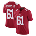 Pkot NY.Giants #61 John Michael Schmitz Jr. Player Red Limited Vapor Untouchable Home Game Stitched Jerseys