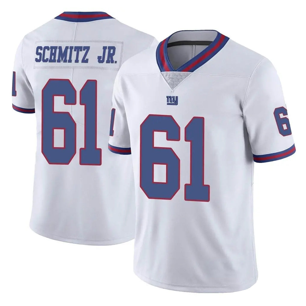 Pkot NY.Giants #61 John Michael Schmitz Jr. Player White Color Rush Home Game Stitched Jerseys