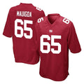 Pkot NY.Giants #65 Francis Mauigoa Player Red Home Game Stitched Jerseys