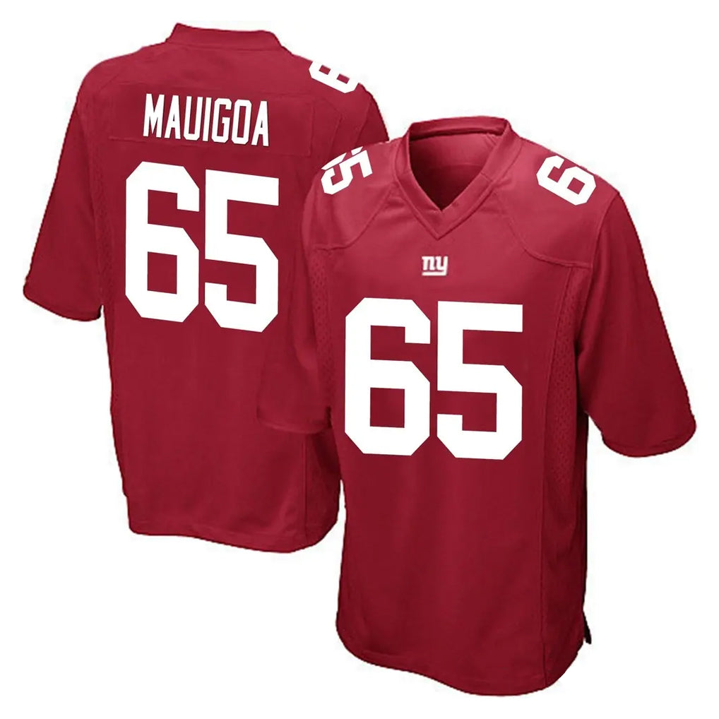 Pkot NY.Giants #65 Francis Mauigoa Player Red Home Game Stitched Jerseys