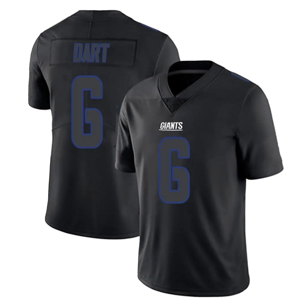 Pkot NY.Giants #6 Jaxson Dart Player Black Impact Limited Home Game Stitched Jerseys