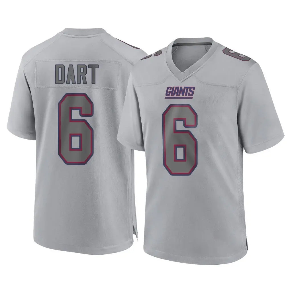 Pkot NY.Giants #6 Jaxson Dart Player Gray Atmosphere Fashion Limited Game Stitched Jerseys