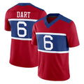 Pkot NY.Giants #6 Jaxson Dart Player Red Century Vapor F.U.S.E. Home Game Stitched Jerseys