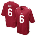 Pkot NY.Giants #6 Jaxson Dart Player Red Home Game Stitched Jerseys