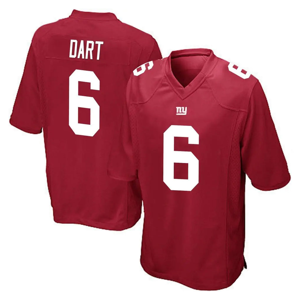 Pkot NY.Giants #6 Jaxson Dart Player Red Home Game Stitched Jerseys