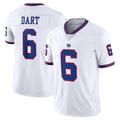 Pkot NY.Giants #6 Jaxson Dart Player White Color Rush Home Game Stitched Jerseys