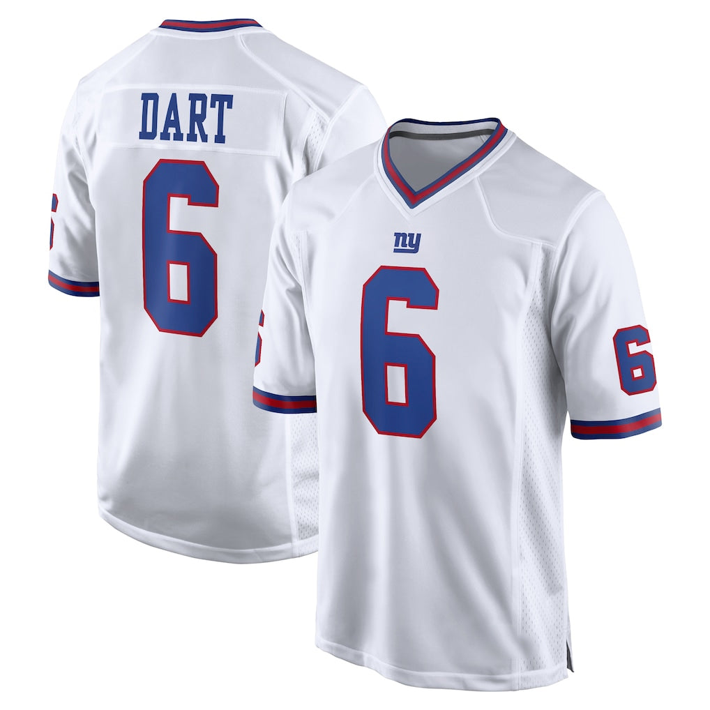 Pkot NY.Giants #6 Jaxson Dart Player White Game Home Stitched Jerseys