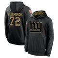 Pkot NY.Giants #72 Jermaine Eluemunor Player Black Salute to Service Hoodies Limited Game Stitched Jerseys