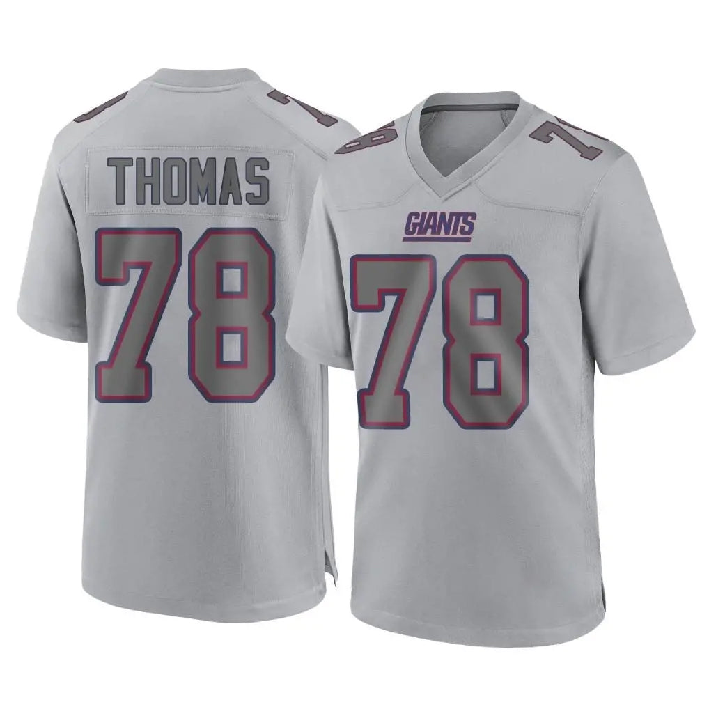 Pkot NY.Giants #78 Andrew Thomas Player Gray Atmosphere Fashion Limited Game Stitched Jerseys