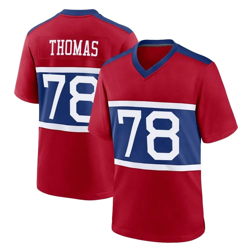 Pkot NY.Giants #78 Andrew Thomas Player Red Century Home Game Stitched Jerseys